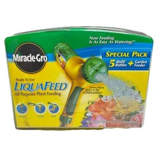 Miracle Gro LiquaFeed Starter Kit 5 Bottles All Purpose Plant Food Ready To Use