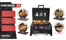 nexgrill fortress 2 flammiger Gussgrill Alu Tischplatte Gasgrill BBQ