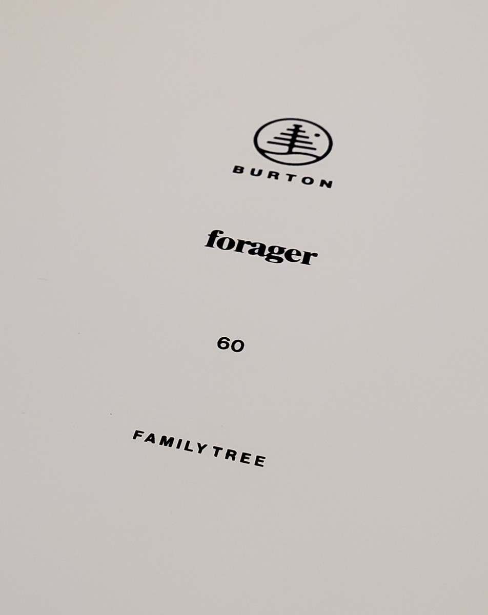 Burton Family Tree Forager Snowboard 160cm | eBay