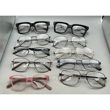 Lot of 10 Mixed Eyeglass Frames Acetate Metal Aviator Rectangular Unisex New