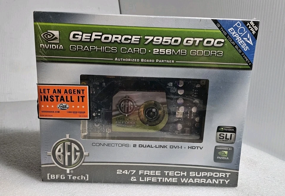 BFG TECH GeForce 7950 GT OC Graphics Card 256MB GDDR3 Brand New In Sealed Box.  - Image 2 of 4