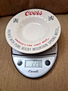 Coors Light Beer Vintage Round Rocky Mountains Logo Ash Tray Collectors ashtray