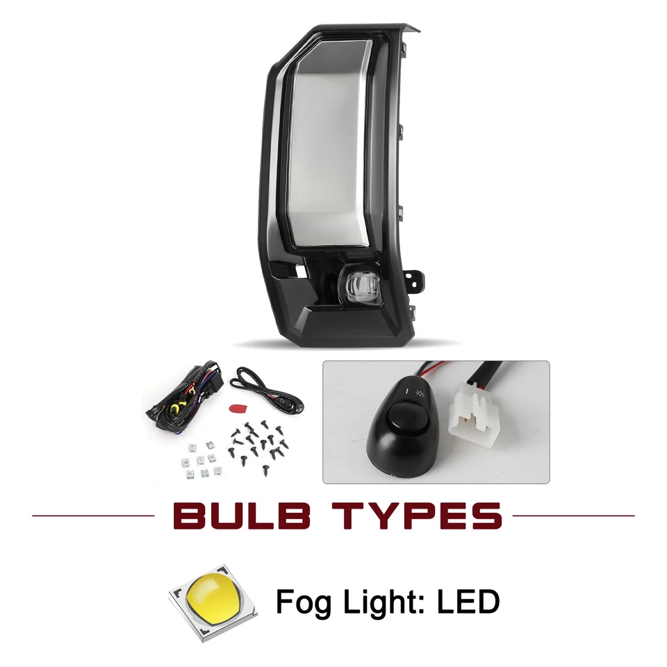 Faros antiniebla LED parachoques para GMC Sierra 2500HD 3500HD 2024 2025 con interruptor L+R Foto 2 de 4