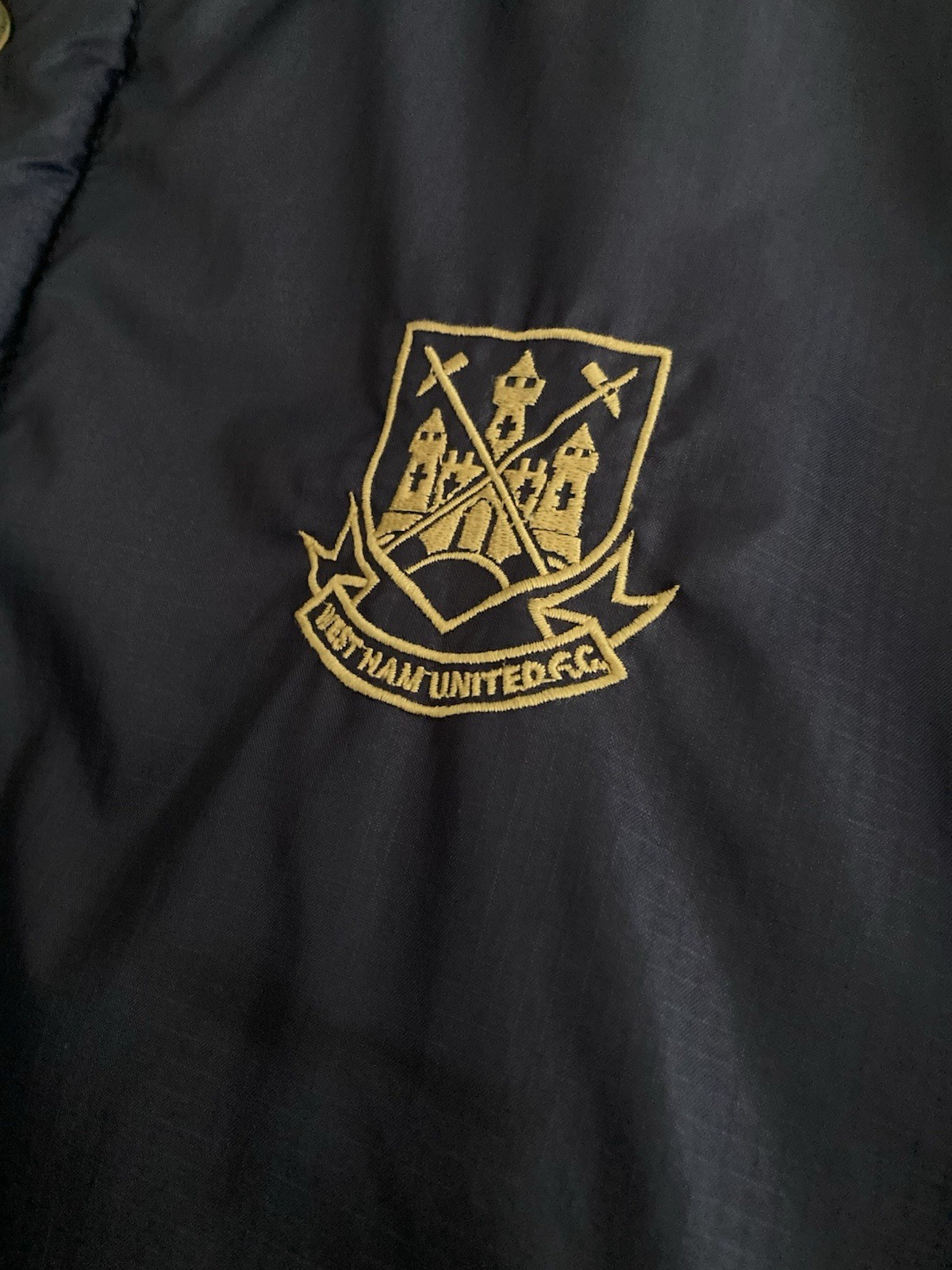 Cappotto vintage West Ham United PONY anni 90 taglia L raro retro martello giacca