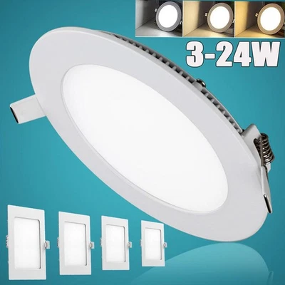 1-10XLED Einbaustrahler Einbauleuchte Panel Deckenleuchte Flach Einbau Spot 230V - Bild 1 von 4