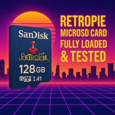 Retropie Micro Sd Card 128 GB For Raspberry Pi 4 4B - Fully Loaded Plug & Play