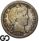 1908-S Barber Quarter, Better San Francisco Date