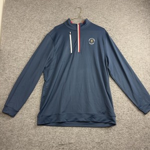 Veste Coupe-vent Walter Hagen Homme – Taille XL, Bleue, Fermeture 1/4 éclair, Polyester