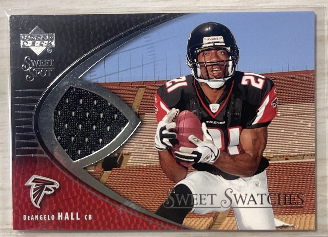 DEANGELO HALL 2004 UD SWEET SPOT SWEET SWATCHES JERSEY RC FALCONS COMANDERS 