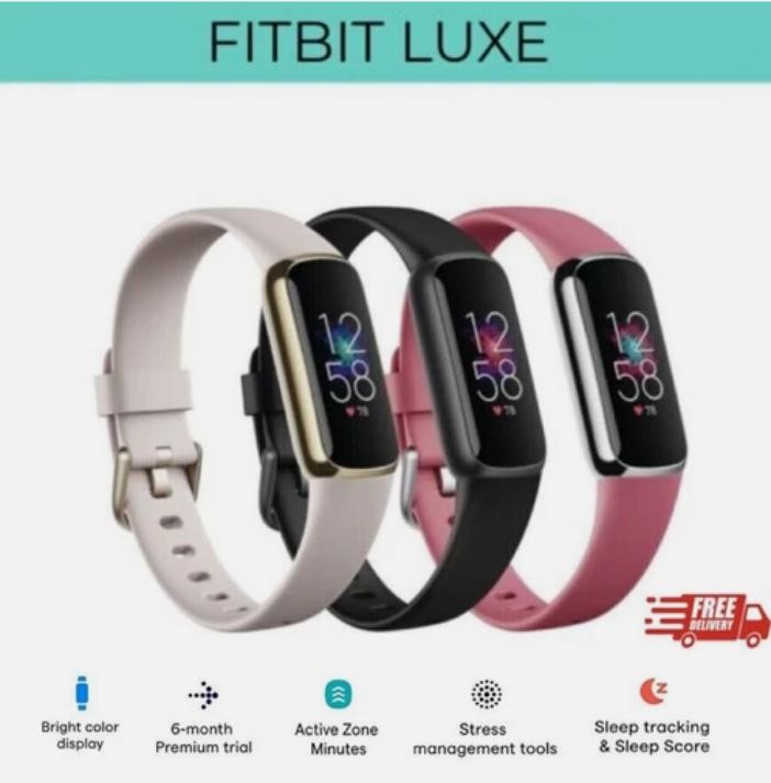 Fitbit Luxe Activity Fitness & Wellness Heart Rate Tracker More Color S/L Bands