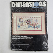 Dimensions Pretty Country Collectibles Cross-Stitch Kit 14 Ct 8"x14" 3664 1988