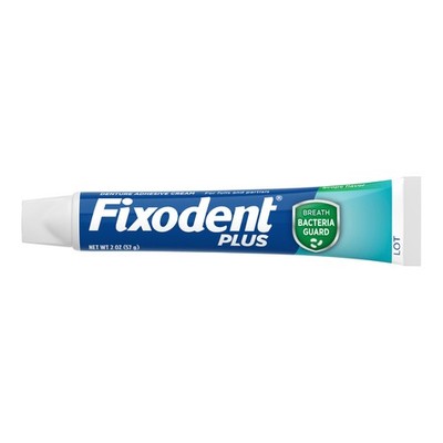 Procter & Gamble Fixodent Plus Denture Adhesive Cream Breath Bacteria Guard