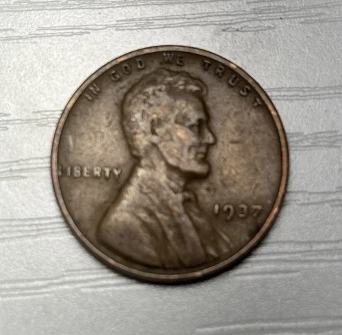 Photo of a 1937-P Lincoln Wheat Cent from an eBay listing that sold on Jul 17, 2026