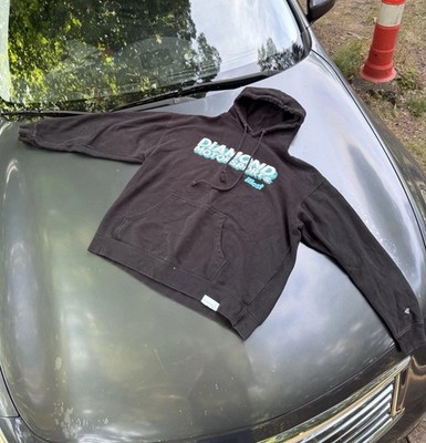 Diamond Supply Co x Illest Motorsports Hoodie Black Teal Graphic Pullover XL RN