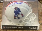 Tom Brady signed mini helmet throwback Mounted Memories