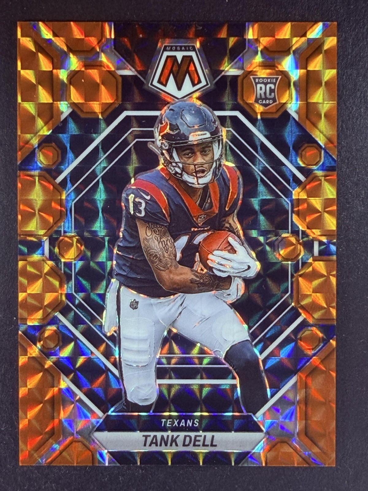 2023 Mosaic #352 Tank Dell Orange Prizm #/199 SP RC Rookie Houston Texans