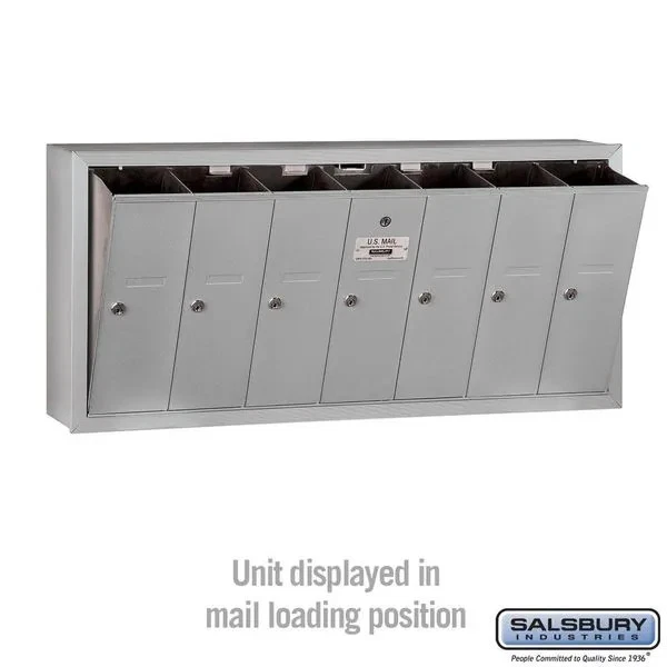 Salsbury Industries Mailbox, Aluminum, Powder Coated, 7 Doors, Surface, - - Image 4 of 4