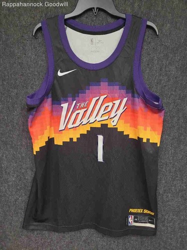 Nike Men's Phoenix Suns Devin Booker #1 The Valley City Edition Jersey Sz 48 L