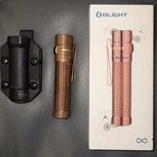 Olight Eternal CU Copper Limited Edition LED Flashlight with holster USED
