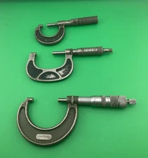 3Vintage Micrometers 1 Craftsman And 2 Other