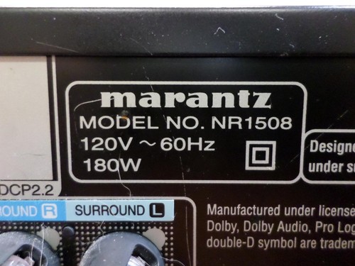 Marantz AV Surround Receiver NR1508 5.2 Channel 180 Watt Receiver NO Remote - Picture 16 of 19