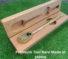 Astro Products 3/8” 90T Ratchet Wrench 24K Gold Plated Handle w/ Box Japan Rare