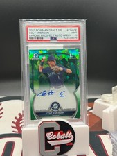 2023 Bowman Draft Sapphire Colt Emerson Chrome Auto Green Ref 1st /99 PSA 9 MINT