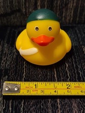 Pirate Duck Rubber Ducky Green Bandana And Sword Swashbuckler