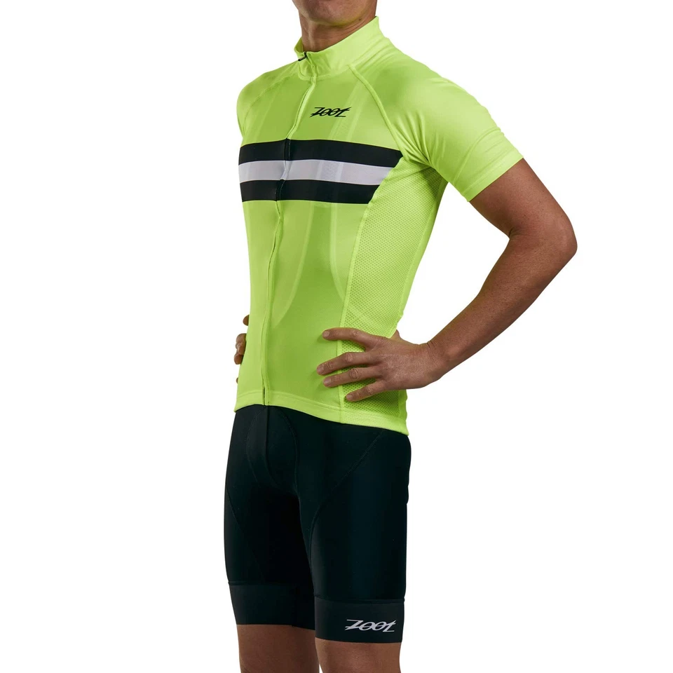 Camiseta deportiva de ciclismo Core para hombre (amarilla de seguridad, grande) Foto 4 de 4