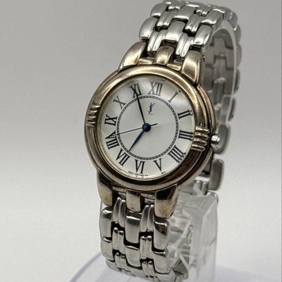 YSL 6031 G11866 Roman Quartz Operational Ladies Silver