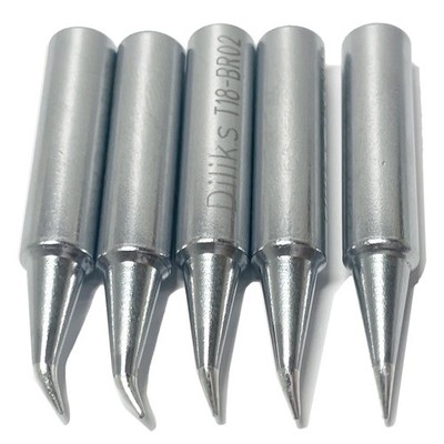 5-Pack Angled Soldering Iron Tips for HAKKO FX-888D  FX-888 Models