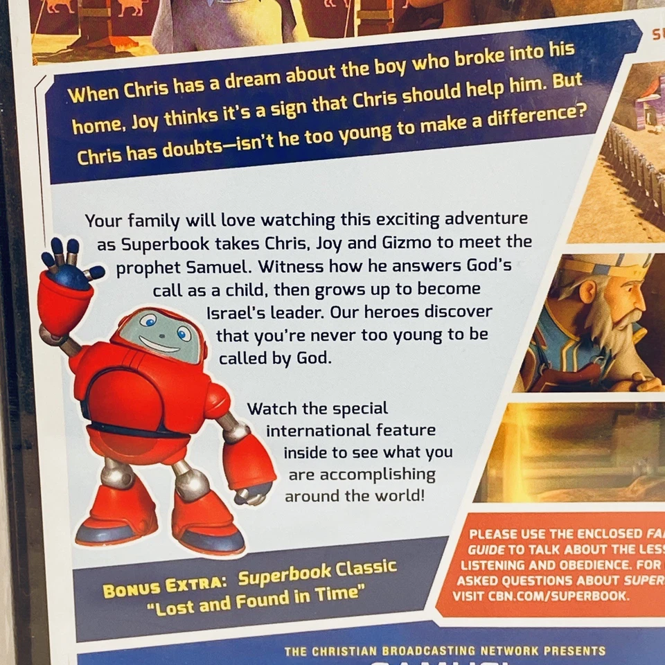 SUPERBOOK, SAMUEL AND THE CALL OF GOD - 2015 CBN - DVD SEALED - Image 3 of 4