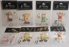 The Paper Studio La Petites Wooden Sticker Embellishments-Lot of 8