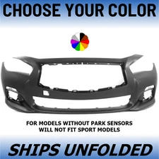 NEW Choose Your Color Front Bumper For 2014-2017 Infiniti Q50