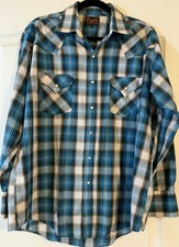 Plains Western Wear Pearl Snap Large