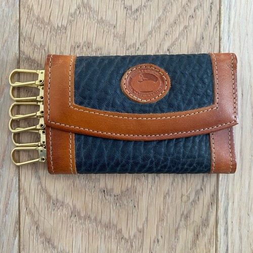 Vintage Dooney & Bourke Trifold Key Holder Snap Close Case All Weather Leather