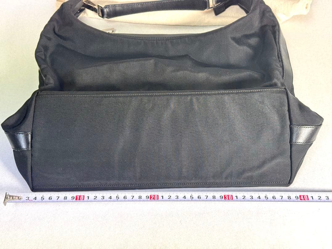 GUCCI Nylon Tote Bag Black Leather Trim Authentic Good Condition thumbnail 10