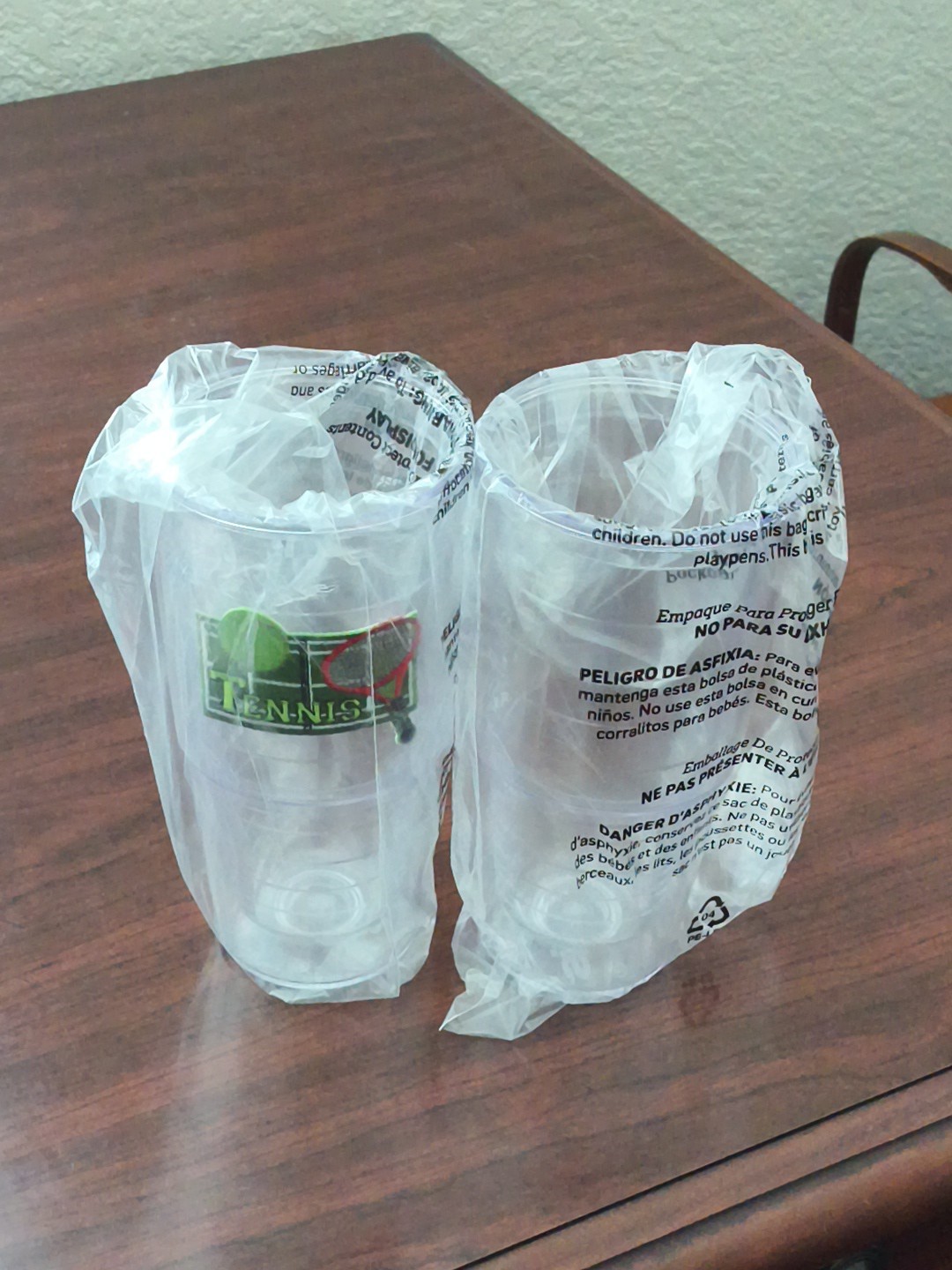 2 x NEW TERVIS 24oz CLEAR DOUBLE WALL INSULATED TUMBLERS TEN
