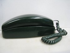 Vintage AT T 210 Slimline Push Button Telephone - Dark Green DESK TOP