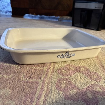 Vintage Corningware A-76 open roasting pan- Blue Cornflower 