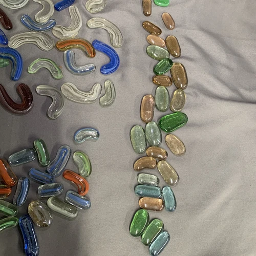 Glass Art Craft Pieces 45+ Boomerang Curved 55+ Small Multicolor 25+ Solid - Picture 4 of 17