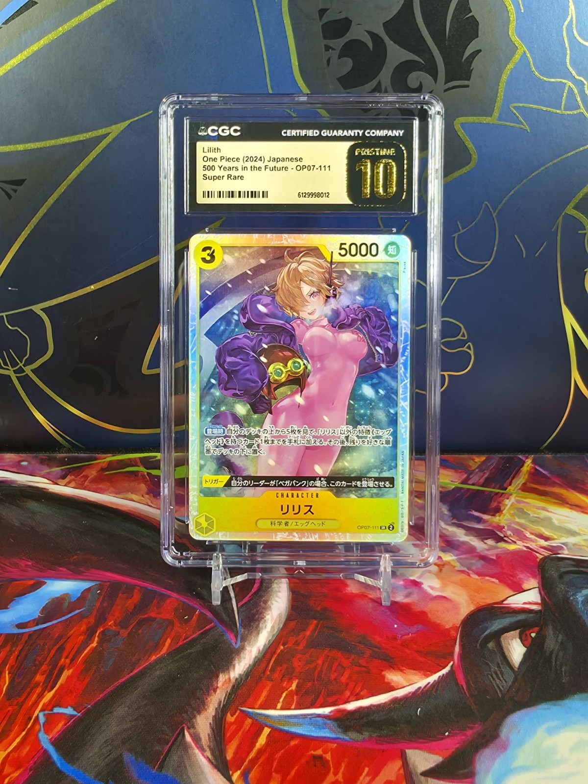 One Piece TCG JP Lilith OP07-111 SR Gegradet CGC 10 impecable