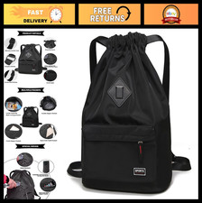 Waterproof Drawstring Sport Bag - Lightweight Sackpack Backpack for Men  Women