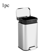 Home 3.2 Gal Step Pedal Trash Can Stainless Kitchen Garbage Can with Lid
