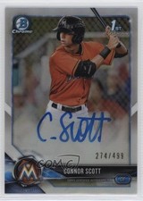 2018 Bowman Draft Chrome Pick Refractor 274/499 Connor Scott #CDA-CSC Auto pn8