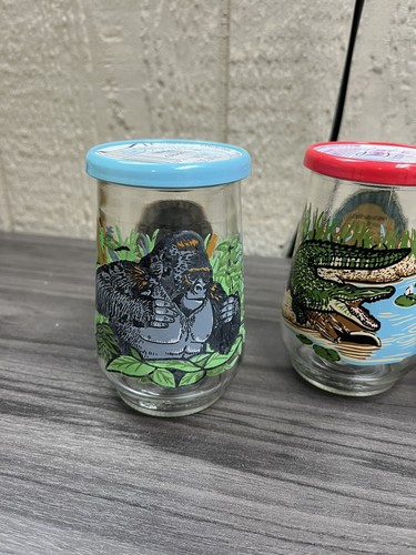 3 Vintage Welch's World Wildlife Fund Endangered Species Jelly Jar Juice Glasses - Picture 2 of 7