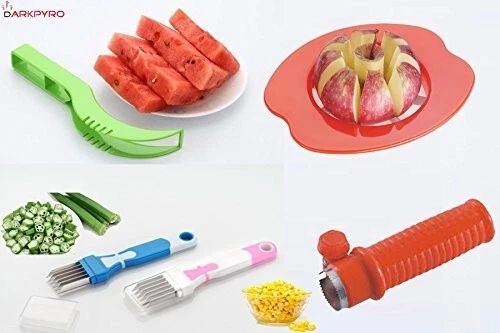 4 psc Combo of Apple Cutter Sweet Corn Multi Blade Veg Slicer
Opens in a new window or tab