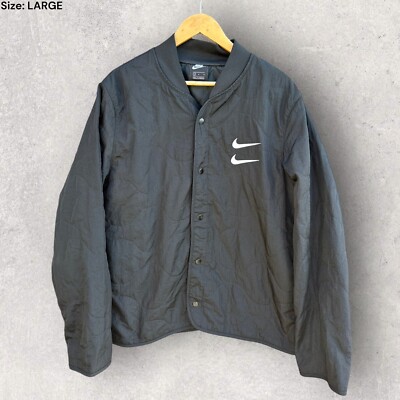 mens nike quilted bomber jacket