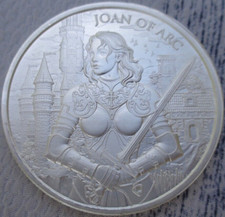 1 oz. JOAN OF ARC - Legendary Warriors Series #7 round .999 fine silver 98.27 per troy oz