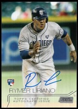 2015 Topps Stadium Club RYMER LIRIANO On-Card Autograph Rookie Auto RC #SCA-RL. rookie card picture
